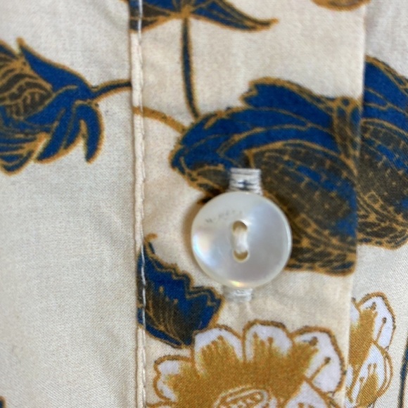 Roller Rabbit Evandra Floral Noemie Top Sz L Boho Feminine Romantic Official - Picture 9 of 16